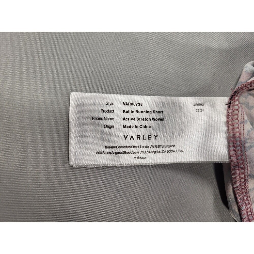 Varley Kallin Running Shorts - Active Stretch Woven Floral Print Size L - Picture 11 of 11